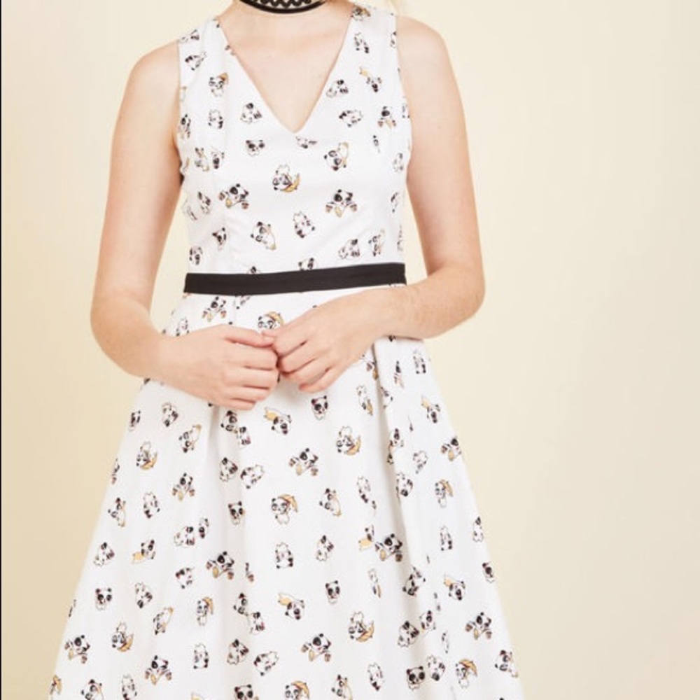 ModCloth Yellow Star Panda Panache dress